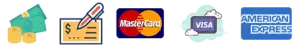 Credit Cards that we accept cleaning your carpet in Brisbane Queensland
