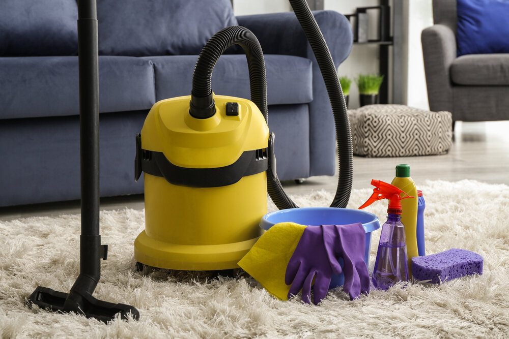 Cleaning materials for removing cat urine smell out of a carpet