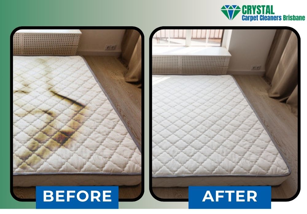 mattress cleaning services in Brisbane Qld - Before and After Photo